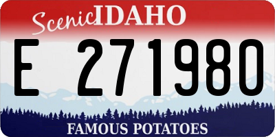 ID license plate E271980