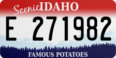ID license plate E271982