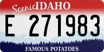 ID license plate E271983