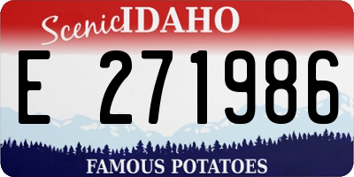 ID license plate E271986
