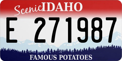 ID license plate E271987