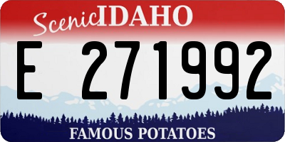 ID license plate E271992