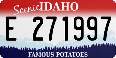 ID license plate E271997
