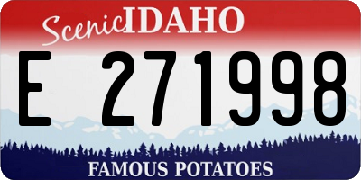 ID license plate E271998