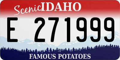 ID license plate E271999