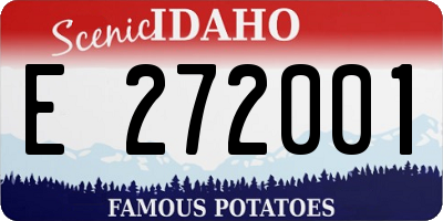 ID license plate E272001