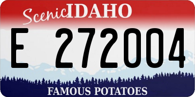 ID license plate E272004