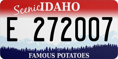 ID license plate E272007
