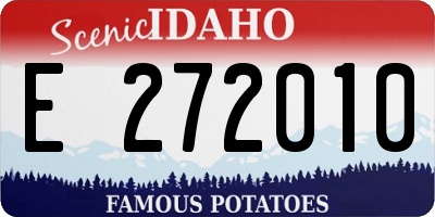 ID license plate E272010