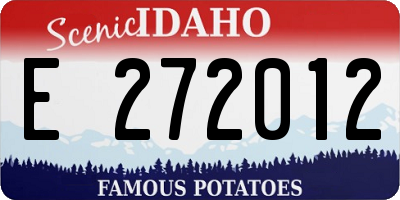 ID license plate E272012