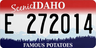ID license plate E272014