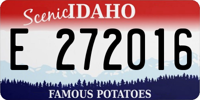 ID license plate E272016