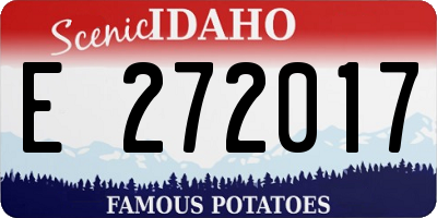 ID license plate E272017