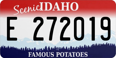 ID license plate E272019