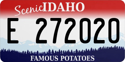 ID license plate E272020