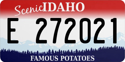 ID license plate E272021