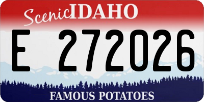 ID license plate E272026