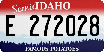 ID license plate E272028