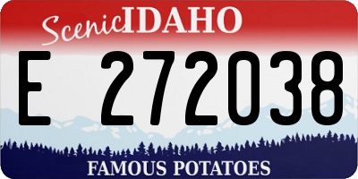 ID license plate E272038
