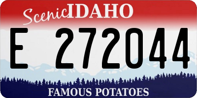 ID license plate E272044