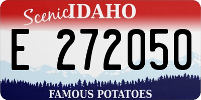 ID license plate E272050