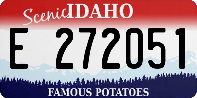 ID license plate E272051