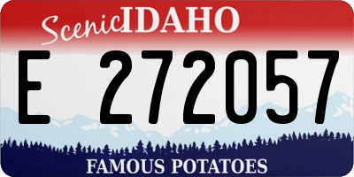 ID license plate E272057