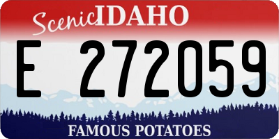 ID license plate E272059