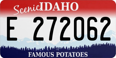 ID license plate E272062