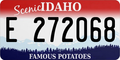 ID license plate E272068