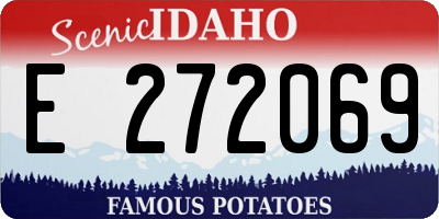 ID license plate E272069