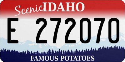 ID license plate E272070