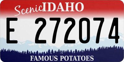 ID license plate E272074