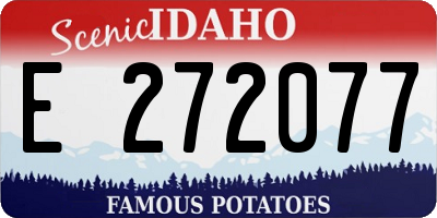 ID license plate E272077