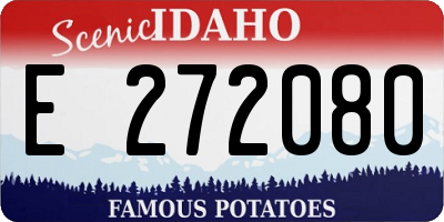 ID license plate E272080