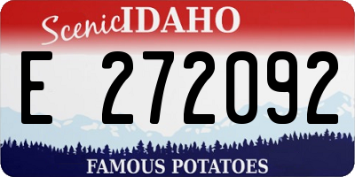 ID license plate E272092