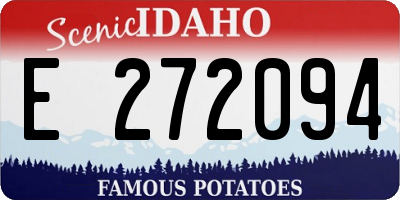 ID license plate E272094