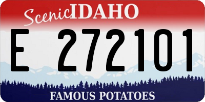 ID license plate E272101