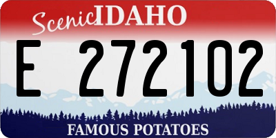 ID license plate E272102