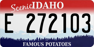 ID license plate E272103