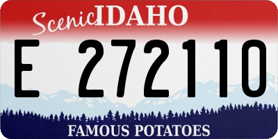 ID license plate E272110