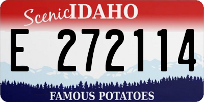 ID license plate E272114