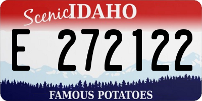 ID license plate E272122