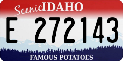 ID license plate E272143