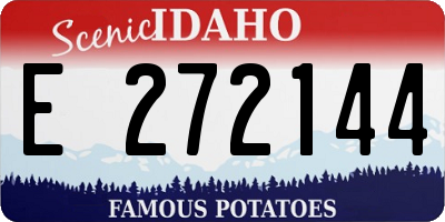 ID license plate E272144