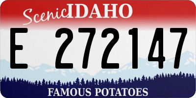 ID license plate E272147