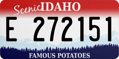 ID license plate E272151