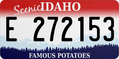 ID license plate E272153