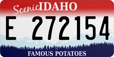 ID license plate E272154