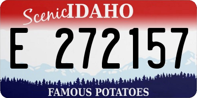 ID license plate E272157